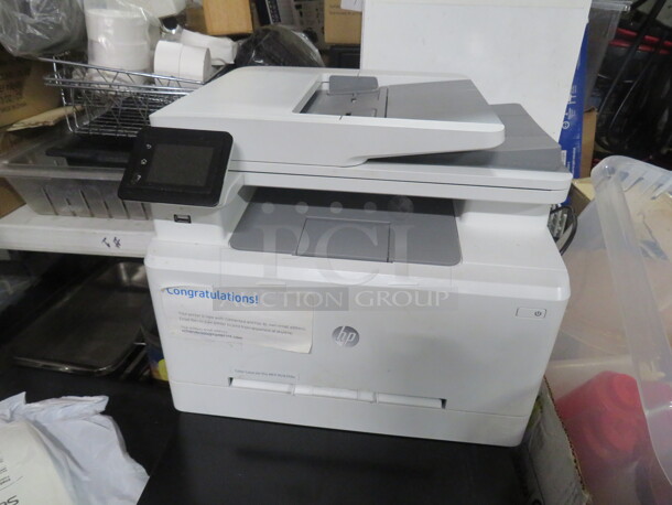 One HP Color Laser Jet Pro MFP Print/Copy/Scan/Fax/Dual Band Wireless! #M283FDW.
