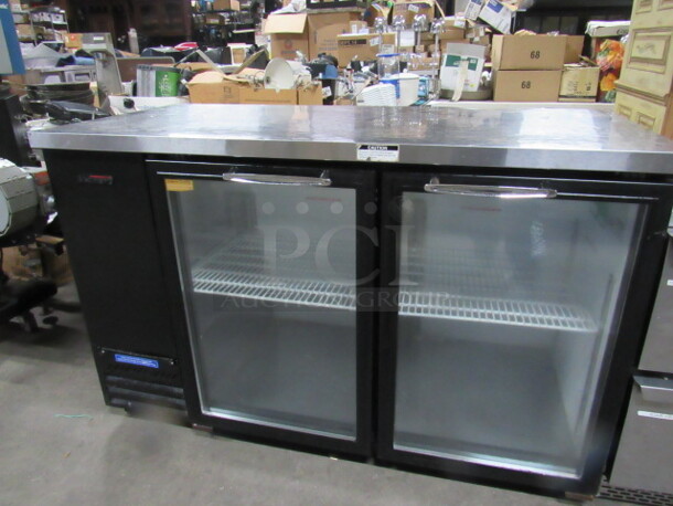 One Turbo Air 2 Door Glass Back Bar Cooler With 2 Racks. Model# TBB-2SG. 120 Volt. 59X27.5X37.5. $4074.84