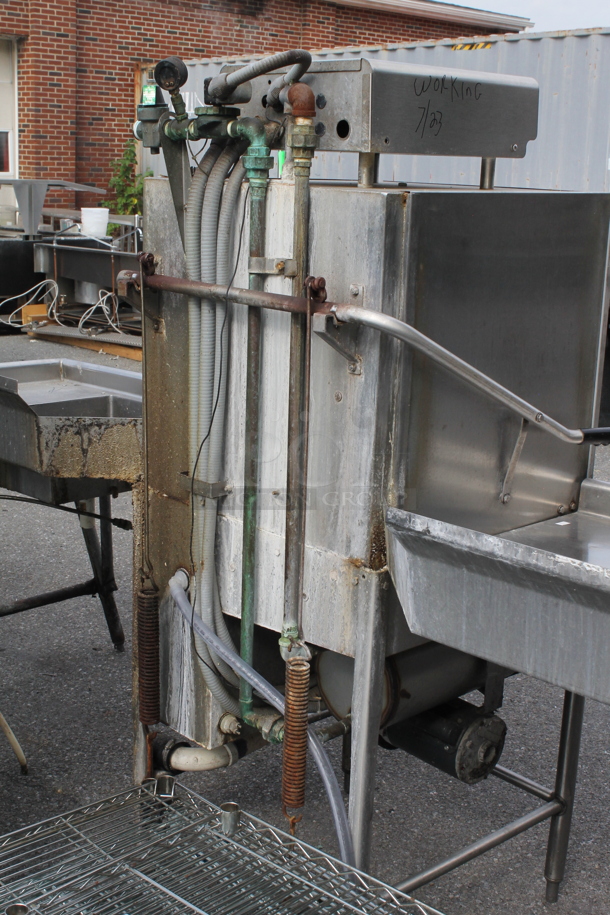 Jackson Tempstar Stainless Steel Commercial Straight Pass Through Dishwasher w/ Left Side Clean Side Dishwasher Table and Right Side Dirty Side Dishwasher Table. 208-230 Volts, 1 Phase. - Image 8 of 10