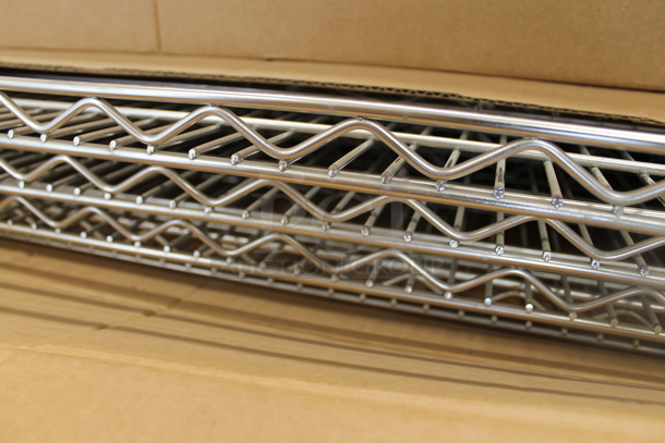 2 BRAND NEW! Boxes of 4 Metro A2436NS Chrome Finish Wire Shelves. 2 Times Your Bid! - Image 3 of 4