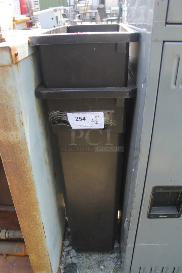 2 Slim Jim Brown Trash Cans. 2 Times Your Bid!  - Image 1 of 4