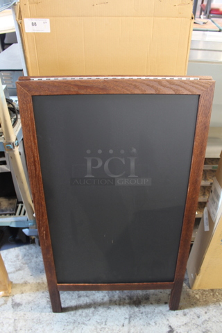 BRAND NEW IN BOX! Wooden A Frame Sidewalk Blackboard Sign.