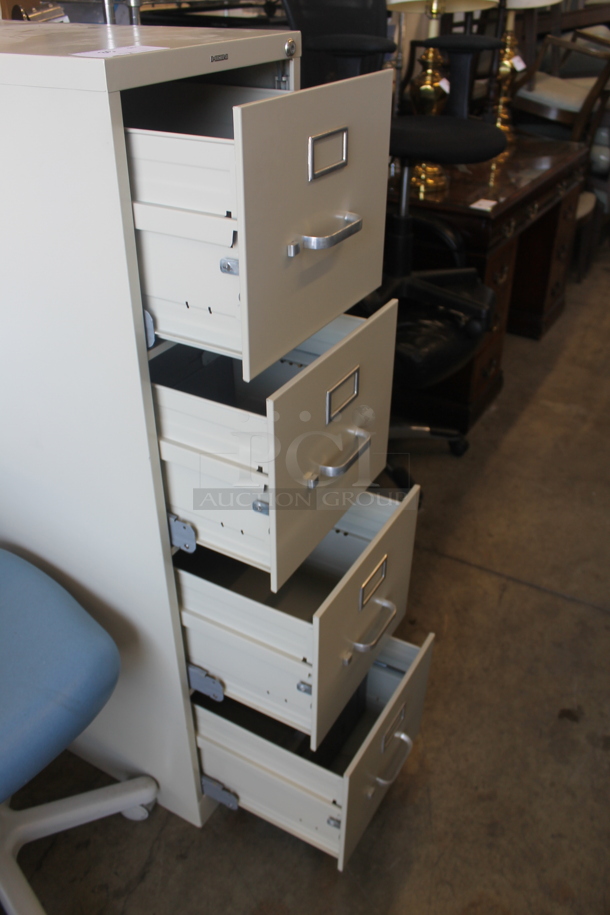 Hon Light Tan Metal 4 Drawer Filing Cabinet. - Image 4 of 4