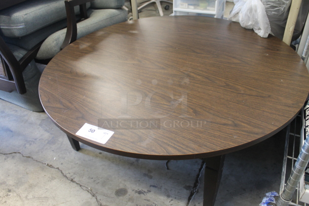 Wooden Round Coffee Table. - Image 3 of 4