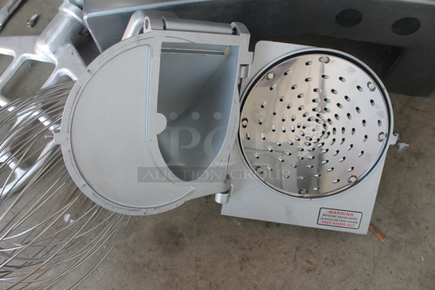 BRAND NEW SCRATCH AND DENT! Avantco 177MX60H Commercial Stainless Steel Electric 60 Quart Floor Mixer With Stainless Steel Bowl, Bowl Guard, Whisk, Paddle And Additional Pieces. 240V, 3 Phase.  - Image 10 of 10