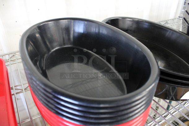 9 Poly Trays; 4 Red and 5 Black. 7x11x2.5. 9 Times Your Bid! - Image 3 of 4