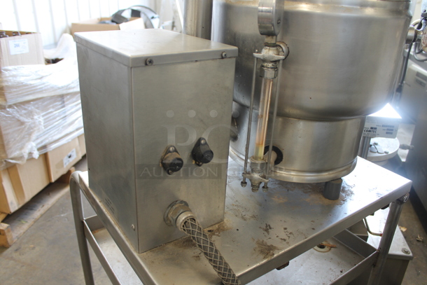 Groen TBD7-20 Stainless Steel Commercial 20 Quart Steam Kettle Tilting Kettle.  - Image 5 of 7
