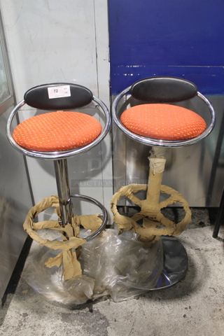 2 BRAND NEW! Bar Height Stools w/ Foot Rest Bar. 2 Times Your Bid!