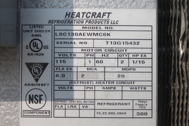10'x14' Walk In Freezer Box w/ Celson AKA9461ENADQ 208-230 Volt, 1 Phase Compressor and Climate Control LSC130AEWMC6K 115 Volt, 1 Phase Evaporator. Does Not Have Floor. Information Provided By The Consignor But Not Verified By PCI Auctions. - Image 9 of 11