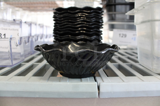ALL ONE MONEY! Lot of 14 Black Poly Bowls! 4.5x4.5x2 - Image 2 of 3
