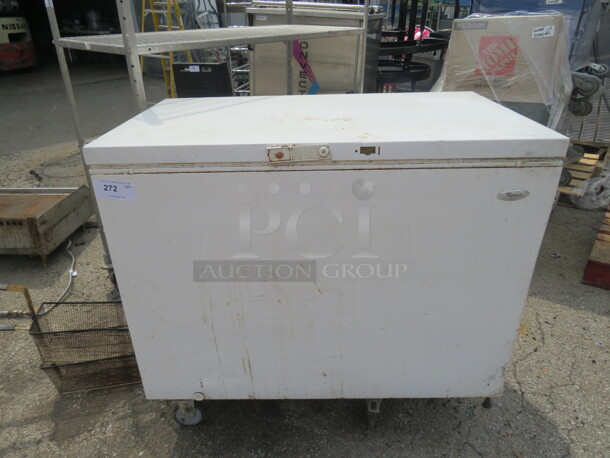 One WORKING Whirlpool Deep Freezer. 115 Volt. #EHL151FXRQOOLO. 46X27X33.5 - Image 1 of 1