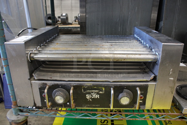 Star Stainless Steel Commercial Countertop Hot Dog Roller. 23x19x11. Tested and Gets Hot But Front Rollers Do Not Spin