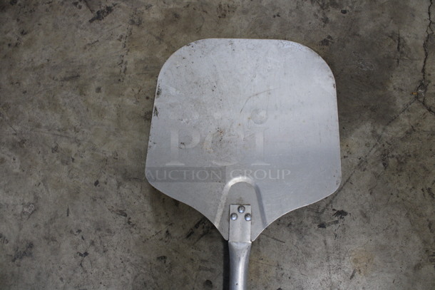 Metal Pizza Peel w/ Wooden Handle. 12x35x1 - Image 3 of 3