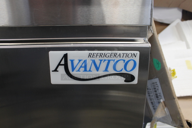 LIKE NEW! 2022 Avantco A Plus 447APST72 Stainless Steel Commercial Sandwich Salad Refrigerated Prep Table Bain Marie Mega Top. Comes w/ Commercial Casters. 115 Volts, 1 Phase. Unit Has Only Been Used a Few Times! Tested and Working! - Image 6 of 12