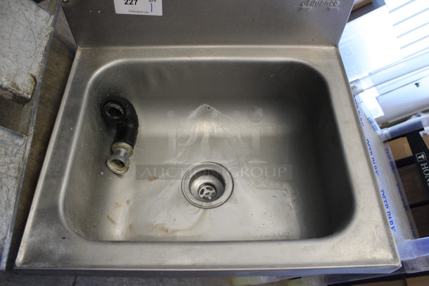 Stainless Steel Single Bay Sink w/ Faucet and Knee Pedals. 24.5x22x34 - Image 2 of 5