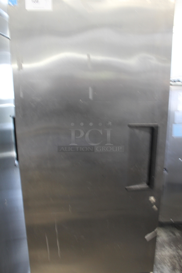 2013 True T-23F ENERGY STAR Stainless Steel Single Door Reach In Freezer w/ Poly Coated Racks on Commercial Casters. 115 Volts, 1 Phase. Tested and Working! - Image 3 of 5