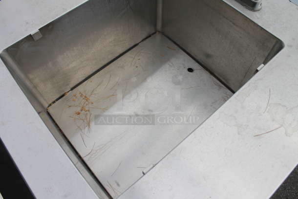 BRAND NEW! Stainless Steel Commercial Table w/ Sink Bay, Faucet, Handles and Under Shelf. Bay 24x20 - Image 3 of 12