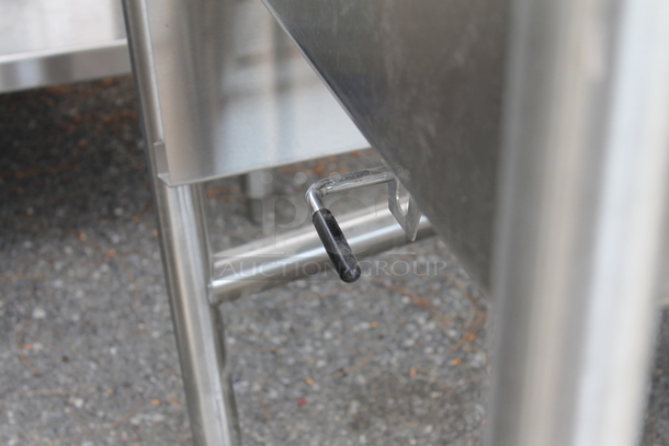 BRAND NEW! Stainless Steel Commercial Table w/ Sink Bay, Faucet, Handles and Under Shelf. Bay 24x20 - Image 6 of 12