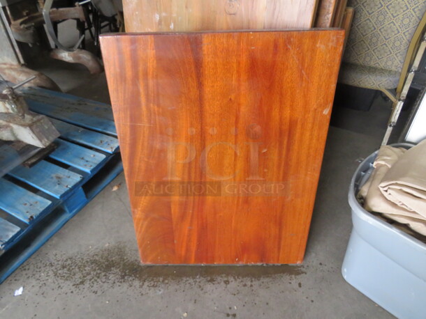One 2 Inch Thick Solid Wood Table Top. 24X32 - Image 1 of 2