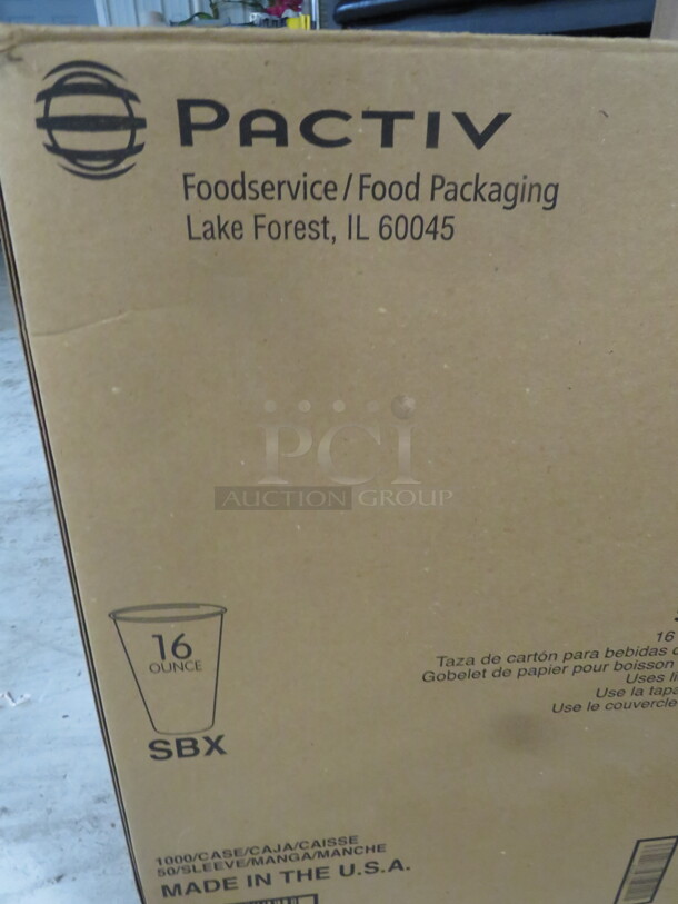 One Case Of Pactiv 16oz Paper Hot Cups. #11033923 - Image 2 of 2