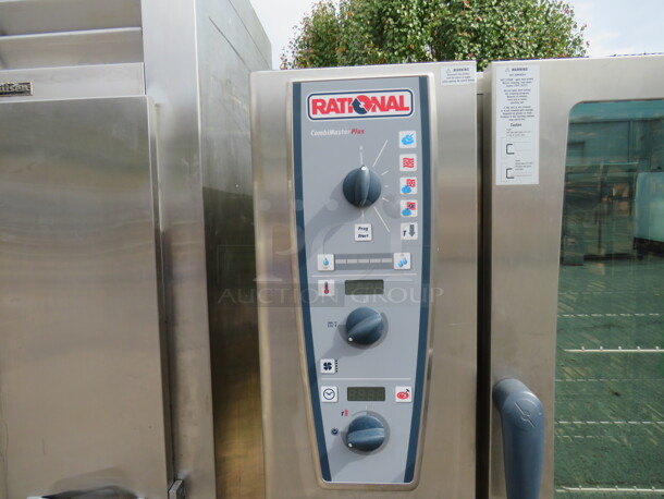 One WORKING Rational Master Plus Combi Oven With 3 Racks, On A Custom Stand. 208 Volt. 3 Phase. #CMP-102. 42X39X67.5 - Image 3 of 5