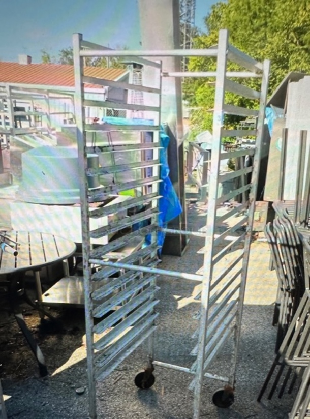 One Aluminum Speed Rack On Casters. 20.5X26X63 - Image 1 of 1
