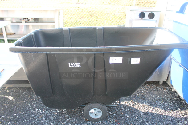 BRAND NEW SCRATCH AND DENT! Lavex Black Poly Cart - Image 1 of 2