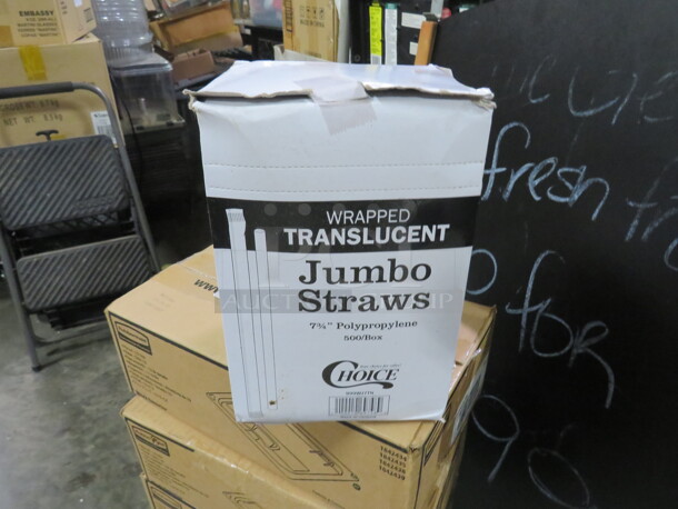 500ct Choice Jumbo Individually Wrapped Straws. 3XBID - Image 1 of 1