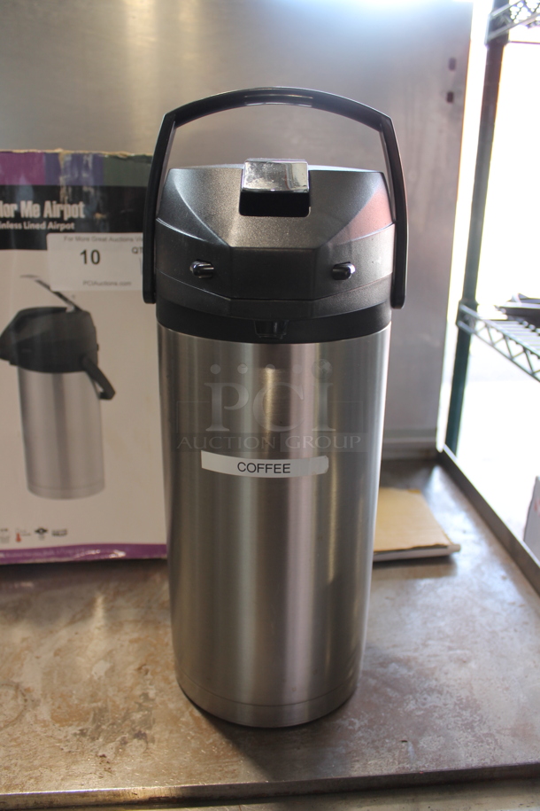 BRAND NEW SCRATCH AND DENT! Color Me Airpot Stainless Steel Lined Airpot. - Image 2 of 6