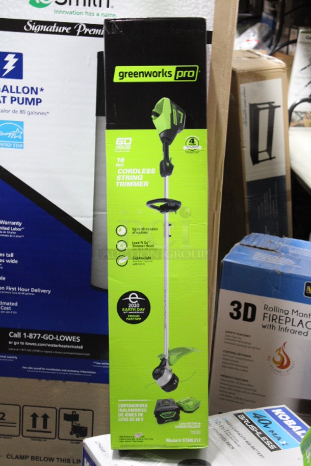 OUTSTANDING! Greenworks Pro 60V 16" Brushless String Trimmer with Battery & Charger - Image 1 of 1