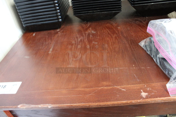 Wood Pattern Table. 36.5x36.5x32.5 - Image 4 of 4