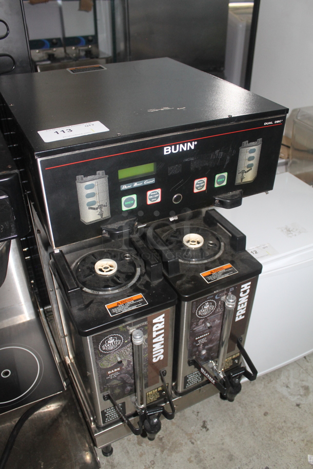 2012 Bunn DUAL SH DBC Stainless Steel Commercial Countertop Coffee Machine w/ 2 Satellite Servers. 120/240 Volts, 1 Phase.  - Image 2 of 4