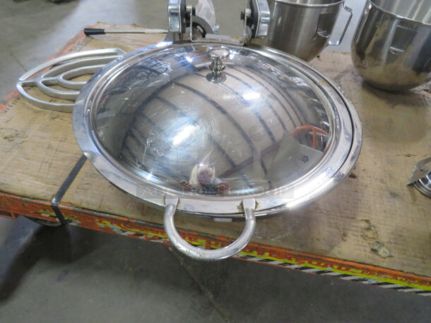 One Stainless Steel Spring Induction Pan With Hinged  Lid, And Inner Pan.