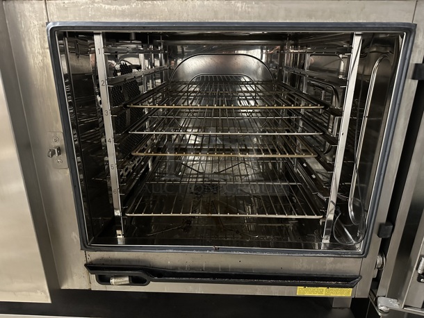 2021 Convotherm C4eT 6.20 EB Convotherm Stainless Steel Commercial Electric Powered Combi Convection Oven on 2 Door Equipment Stand w/ Commercial Casters. 208/240 Volts, 3 Phase. - Image 5 of 10