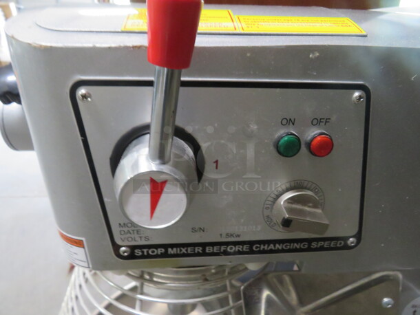 One Ingxin 30 Quart Floor Mixer With Bowl, Guard And Hook. Model# HLN-300. 110 Volt.  - Image 3 of 5