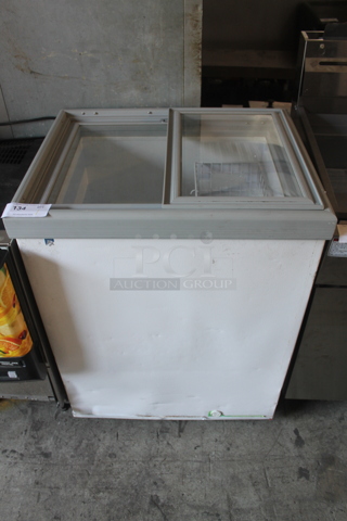 Electrolux ST05G0 Metal Commercial Chest Freezer Merchandiser. 115 Volts, 1 Phase. Tested and Working!