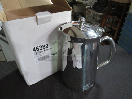 One NEW Vollrath 76oz Stainless Steel Coffee Server. #46389