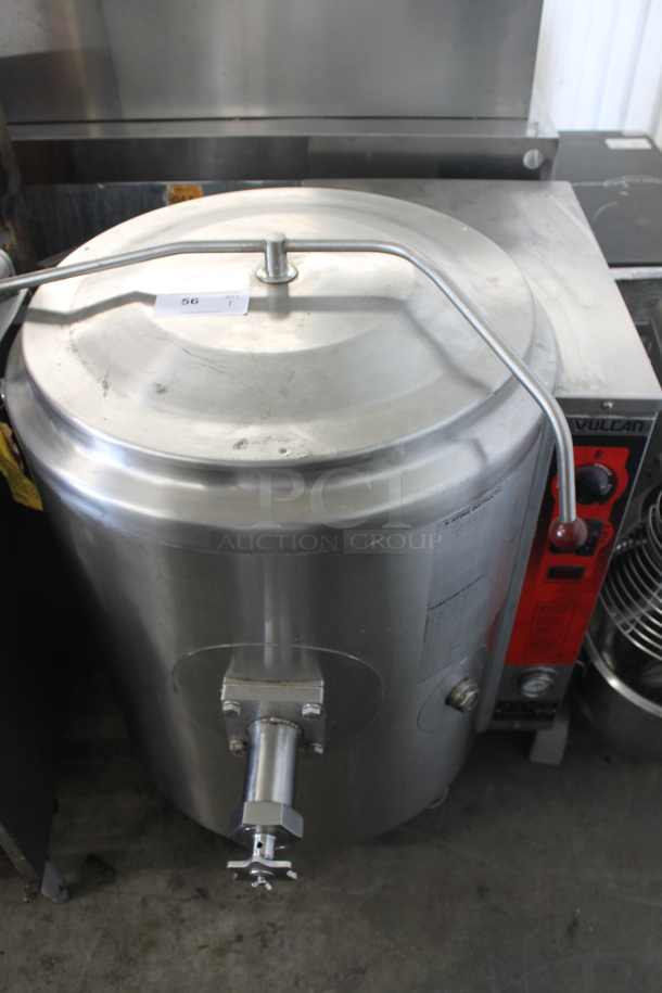 Vulcan Wolf K20GL Stainless Steel Commercial Floor Style Natural Gas Powered 20 Gallon Steam Kettle. 100,000 BTU. - Image 1 of 6