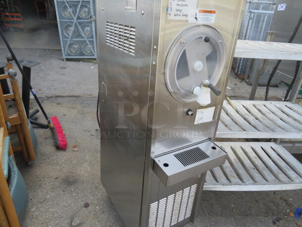 One SS Electro Freeze Frozen Slushie Machine On Casters. No Lid. Model# 145-214. 115 Volt. 15X28X58 - Image 2 of 2