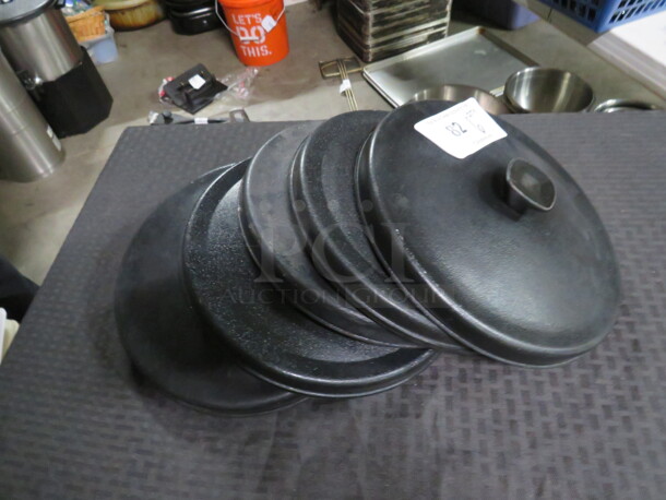 One Lot Of 6 Poly Tea Satellite Lids. - Image 1 of 1