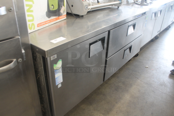 Everest ETBR3-D2 Stainless Steel Commercial 2 Drawer and 1 Door Chef Base on Commercial Casters. 115 Volts, 1 Phase. Tested and Working! - Image 2 of 7