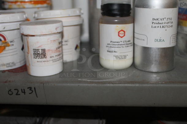Gray Metal Shelving Unit w/ Contents Including Chemicals. BUYER MUST REMOVE. - Image 5 of 5