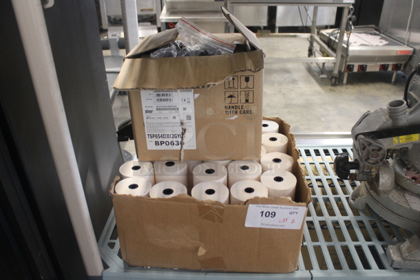 ALL ONE MONEY! Lot of 1 Box of Receipt Printing Rolls and Star Micronics TSP650 II Receipt Printer. - Image 1 of 4