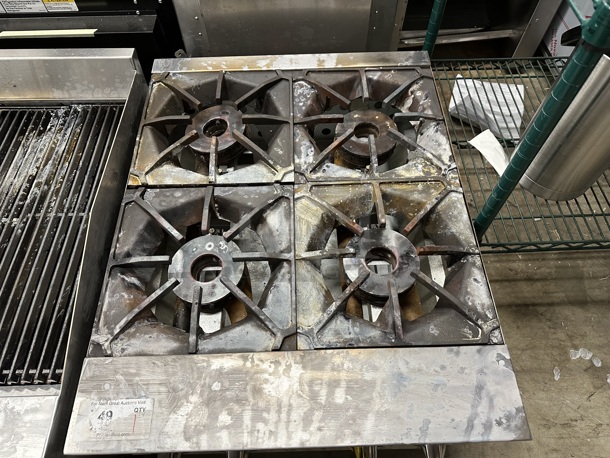 2023 Venancio O24CT-4B Stainless Steel Commercial Countertop Natural Gas Powered 4 Burner Range. 30,000 BTU.  - Image 2 of 5