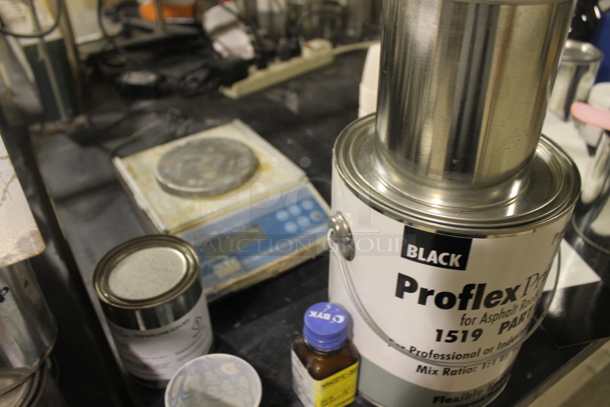 White Counter w/ Black Countertop, Doors, Drawers and Contents. BUYER MUST REMOVE. - Image 2 of 10