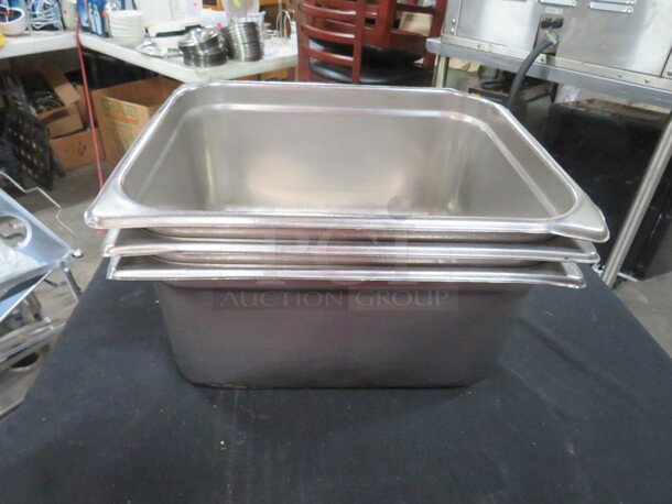 1/2 Size 6 Inch Deep Hotel Pan. 3XBID