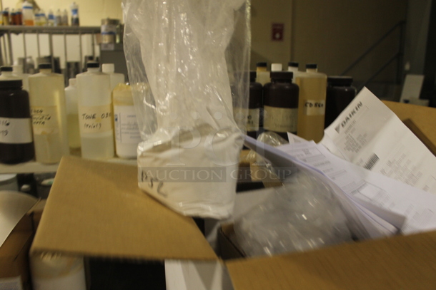 White Counter w/ Black Countertop, Doors, Drawers and Contents. BUYER MUST REMOVE. - Image 7 of 10