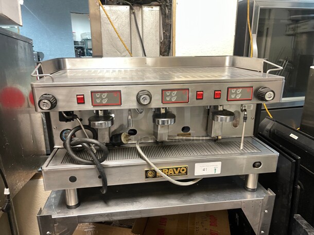 Bravo CMA WEGA Bravo Systems (Wega Italy)  EVD-3 3 Group Commercial Expresso Machine Made In Italy NSF 230 Volt  - Image 2 of 8