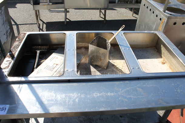 Eagle AWT3-NG Stainless Steel Commercial Natural Gas Powered 3 Bay Steam Table w/ Under Shelf.  - Image 3 of 8