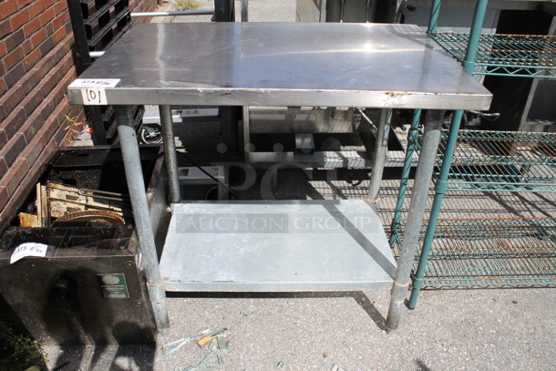 Stainless Steel Commercial Table w/ Metal Under Shelf. - Image 1 of 3